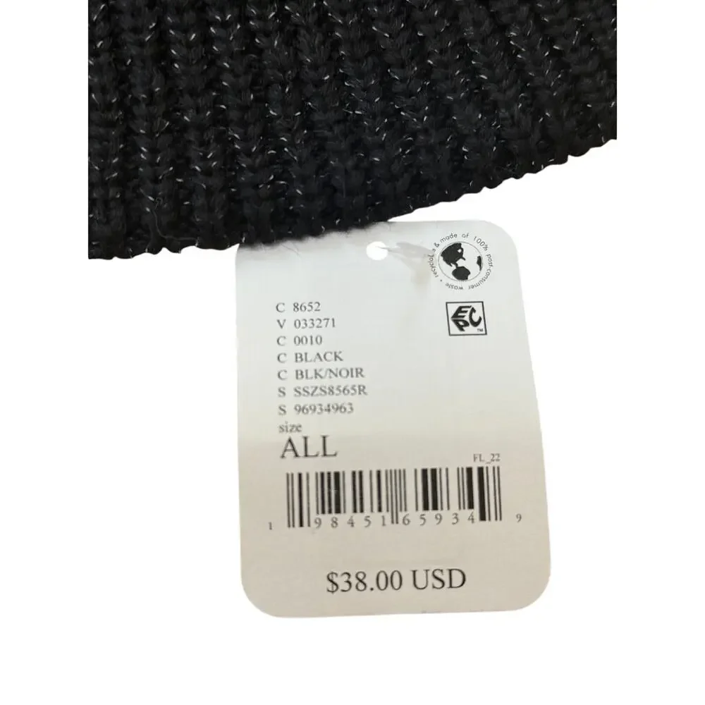 NWT Free‎ People Reflective Bell Beanie Black